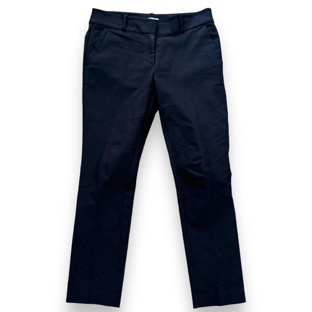 LOFT Outlet Size 8 Black Modern  Skinny Ankle Pants Cotton-Polyester-Spandex